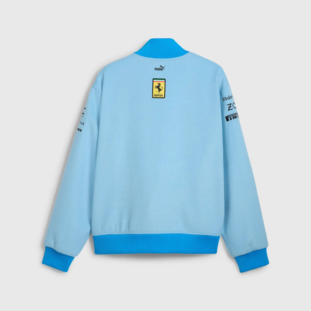 Scuderia Ferrari F1 Special Edition Miami GP Team Varsity Jacket - Blue Jackets Scuderia Ferrari 