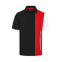 Porsche Motorsport Men's Fanwear Stripe Polo Shirt- Black/White Polos Porsche XS Black