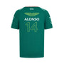 Aston Martin F1 2024 Kids Fernando Alonso Team T-Shirt - Youth Green T-shirts Aston Martin F1