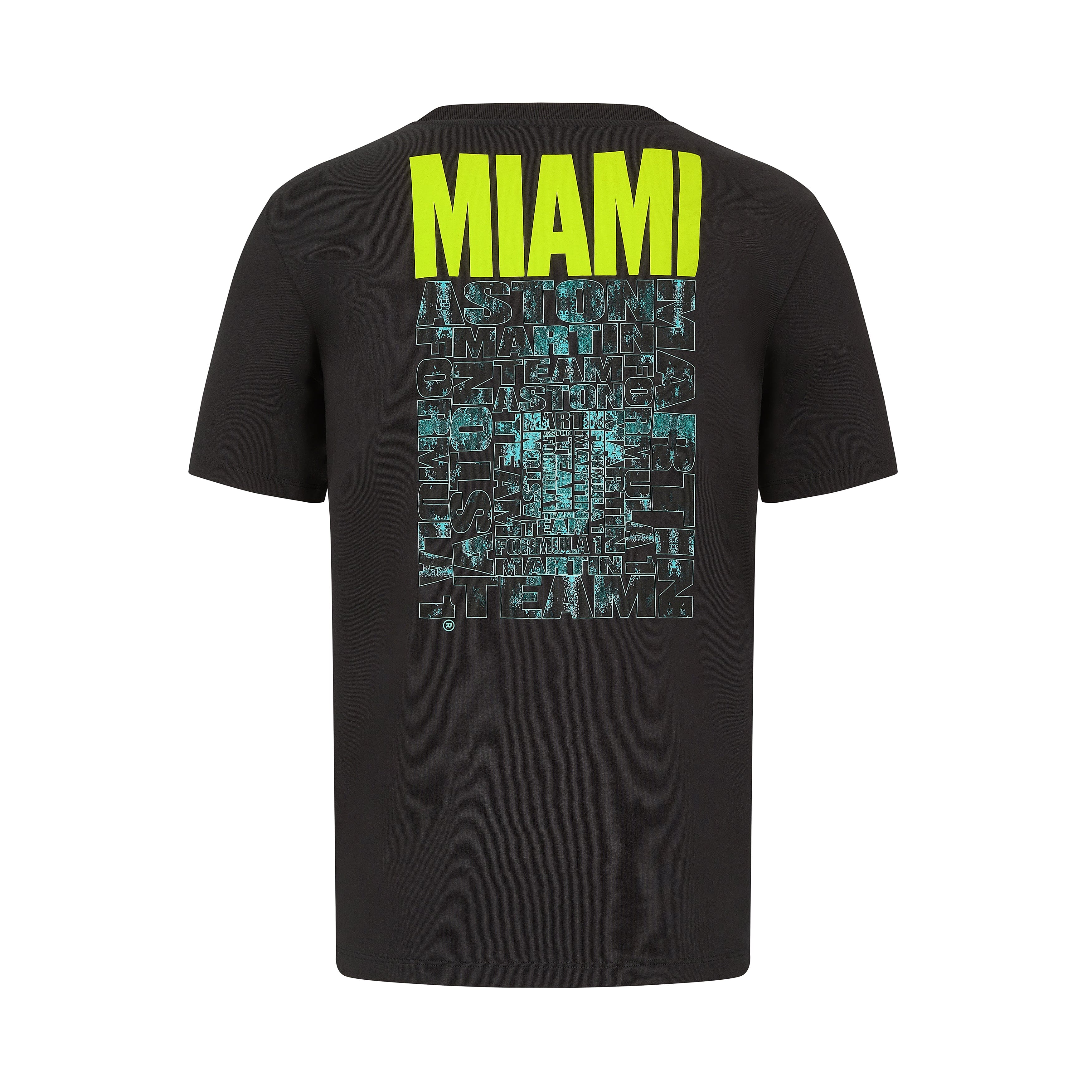Aston Martin F1 Men's Limited Edition Miami GP Graphic T-Shirt - Night Storm T-shirts Aston Martin F1