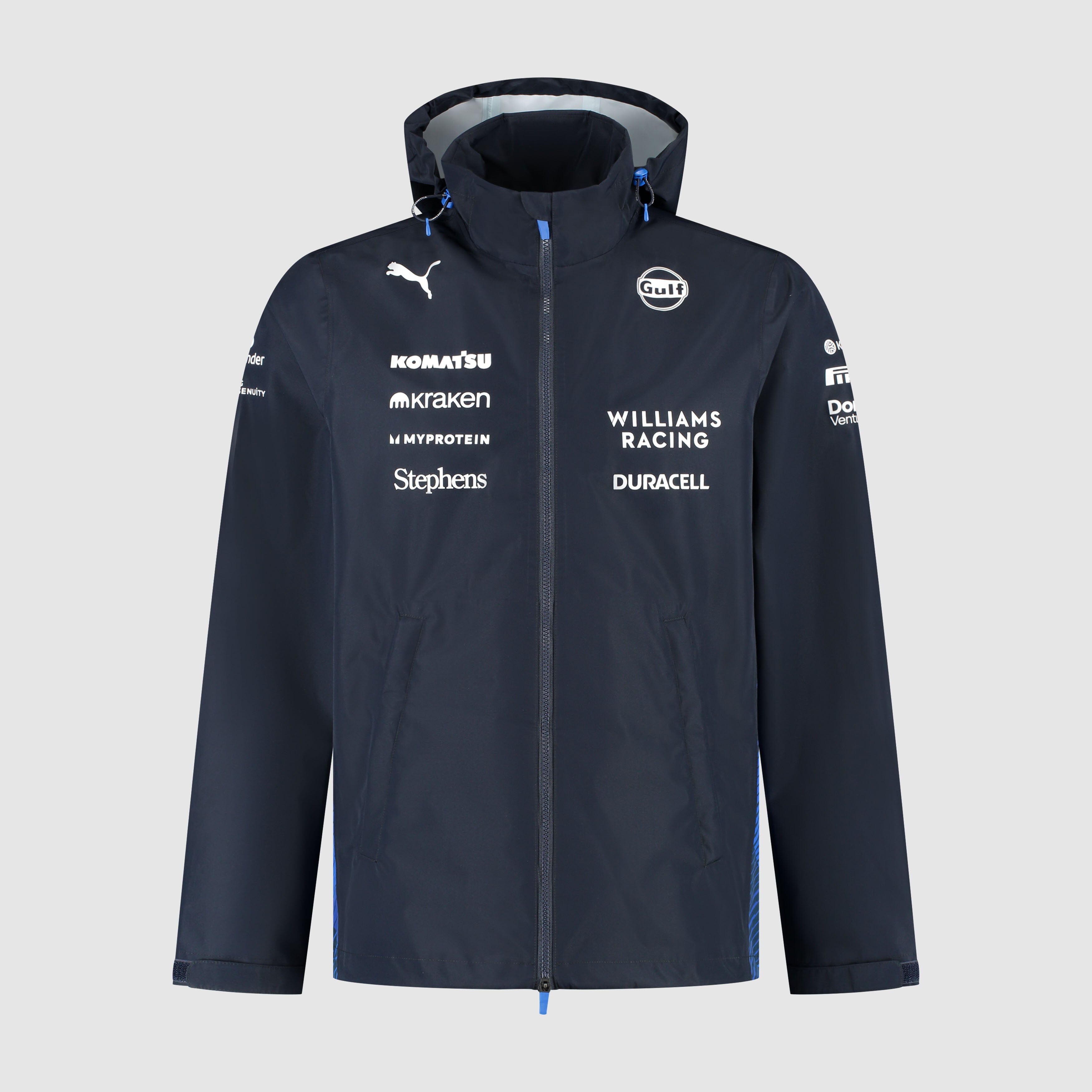 Williams Racing F1 2025 Men's Team Rain Jacket - Navy Jackets Williams Racing