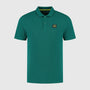 Aston Martin F1 Tech Men's Tech Waffle Polo Shirt - Black/Green Polos Aston Martin F1 S Green