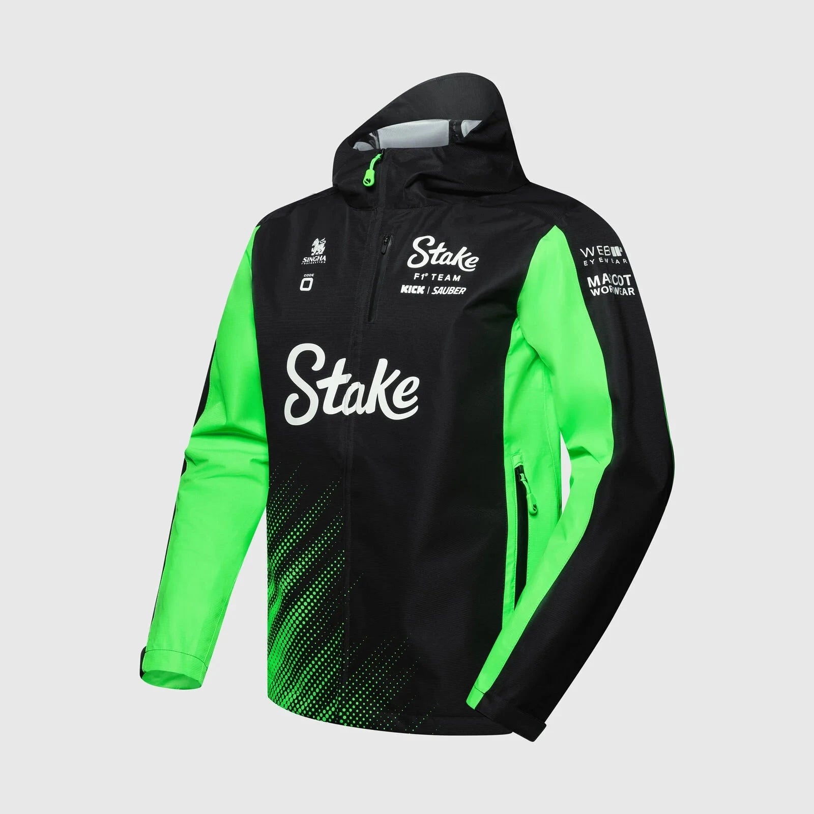 Stake F1 Kick Sauber 2025 Team Rain Jacket - Black Sweatshirt Stake F1 Kick Sauber
