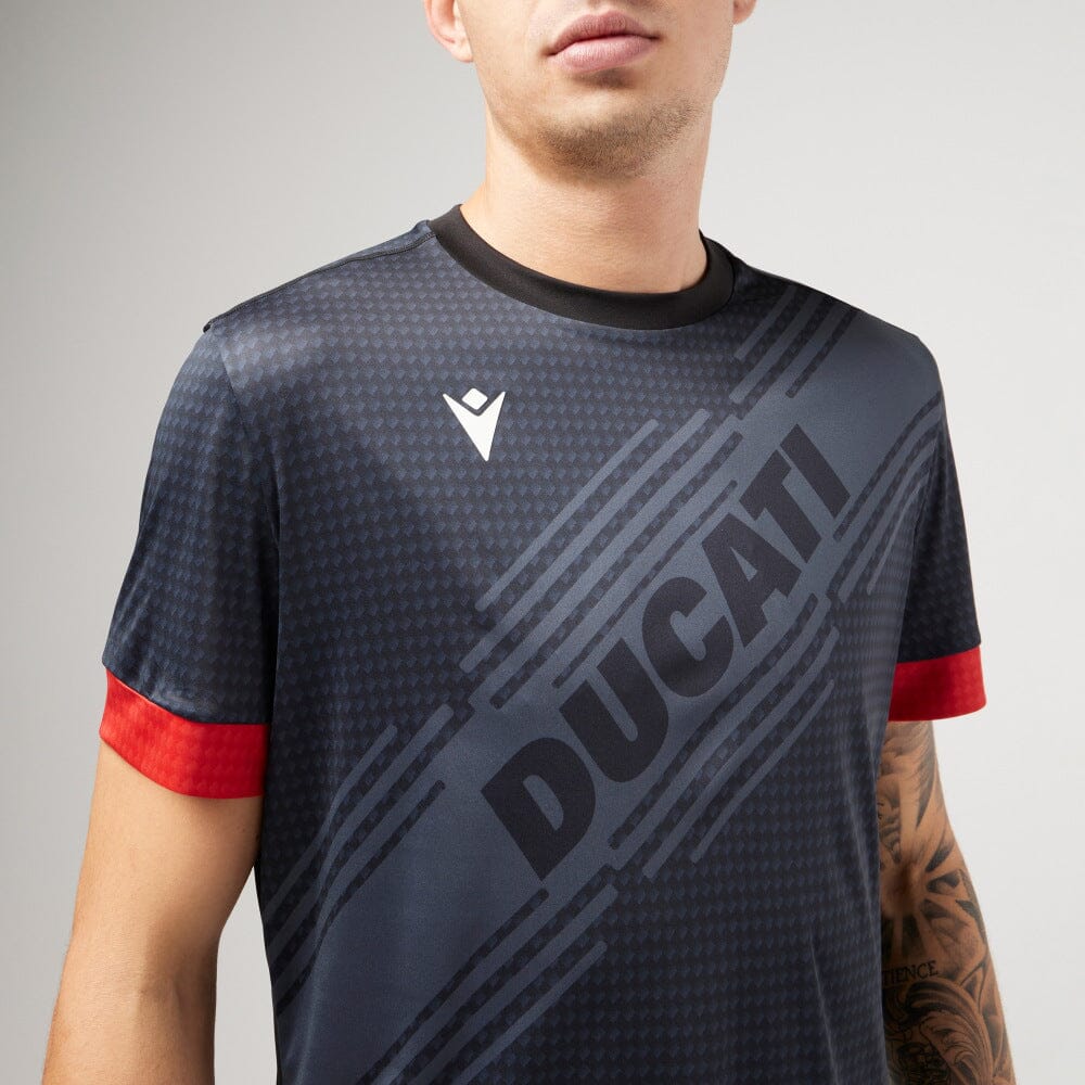 Ducati x Macron Men's Padel T-Shirt - Red/Black T-shirts Ducati