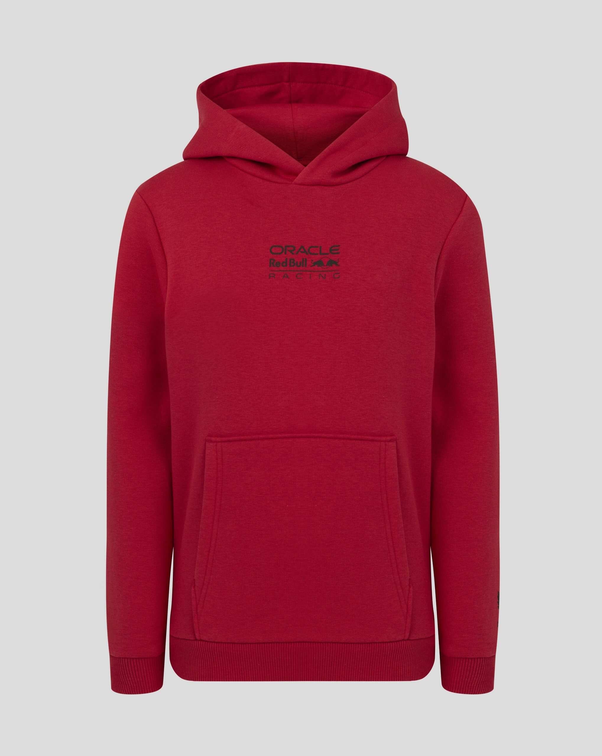 Red Bull Racing F1 Kid's Graphic Bull Hoodie - Youth Grey Marl/Chili Pepper Hoodies Red Bull Racing S Red