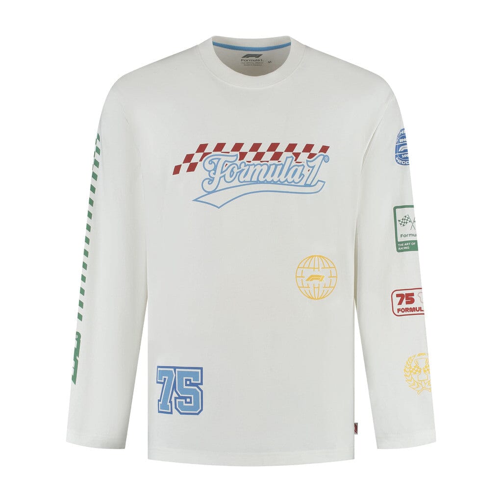 Formula 1 Tech Legacy Graphic Long Sleeve T-Shirt - White T-shirts Formula 1