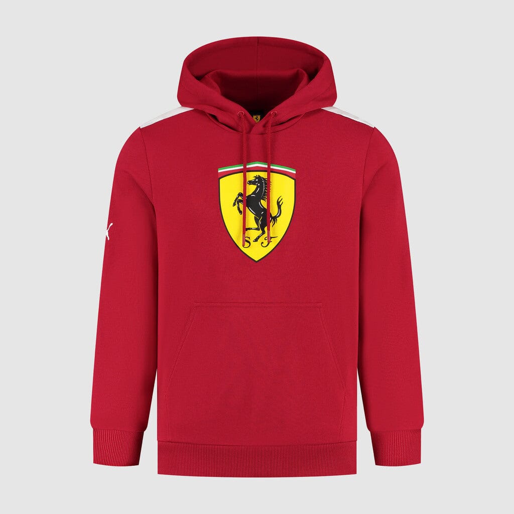 Scuderia Ferrari F1 Large Shield Hoodie -Dark Cherry/Puma Black Hoodies Scuderia Ferrari XS Red