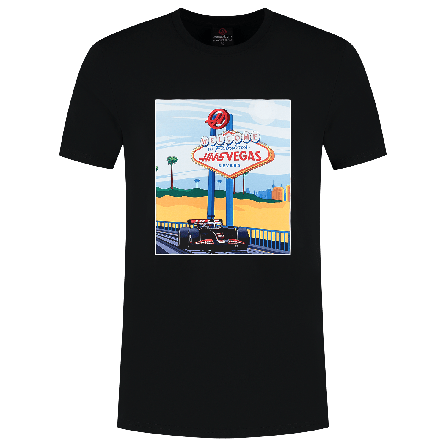 Haas Racing F1 Men's Special Edition Las Vegas GP T-Shirt - Black T-shirts Haas F1 Racing Team