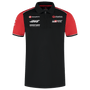 Haas Racing F1 2025 Men's Team Fitted Polo Shirt - Black Polos Haas F1 Racing Team