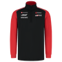 Haas Racing F1 2025 Team 1/4 Zip Fitted Sweater - Black Sweaters Haas F1 Racing Team