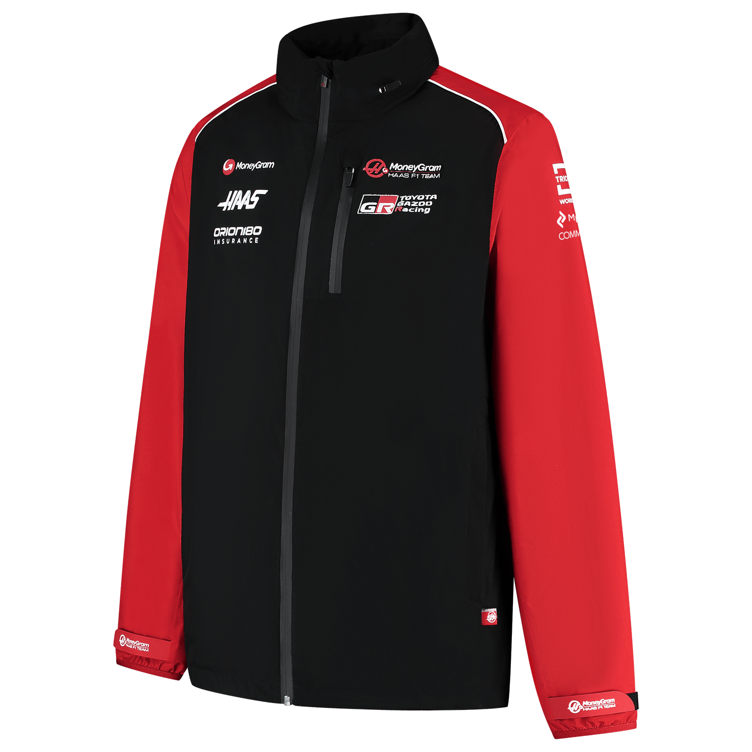 Haas Racing F1 2025 Team Rain Jacket - Black Jackets Haas F1 Racing Team