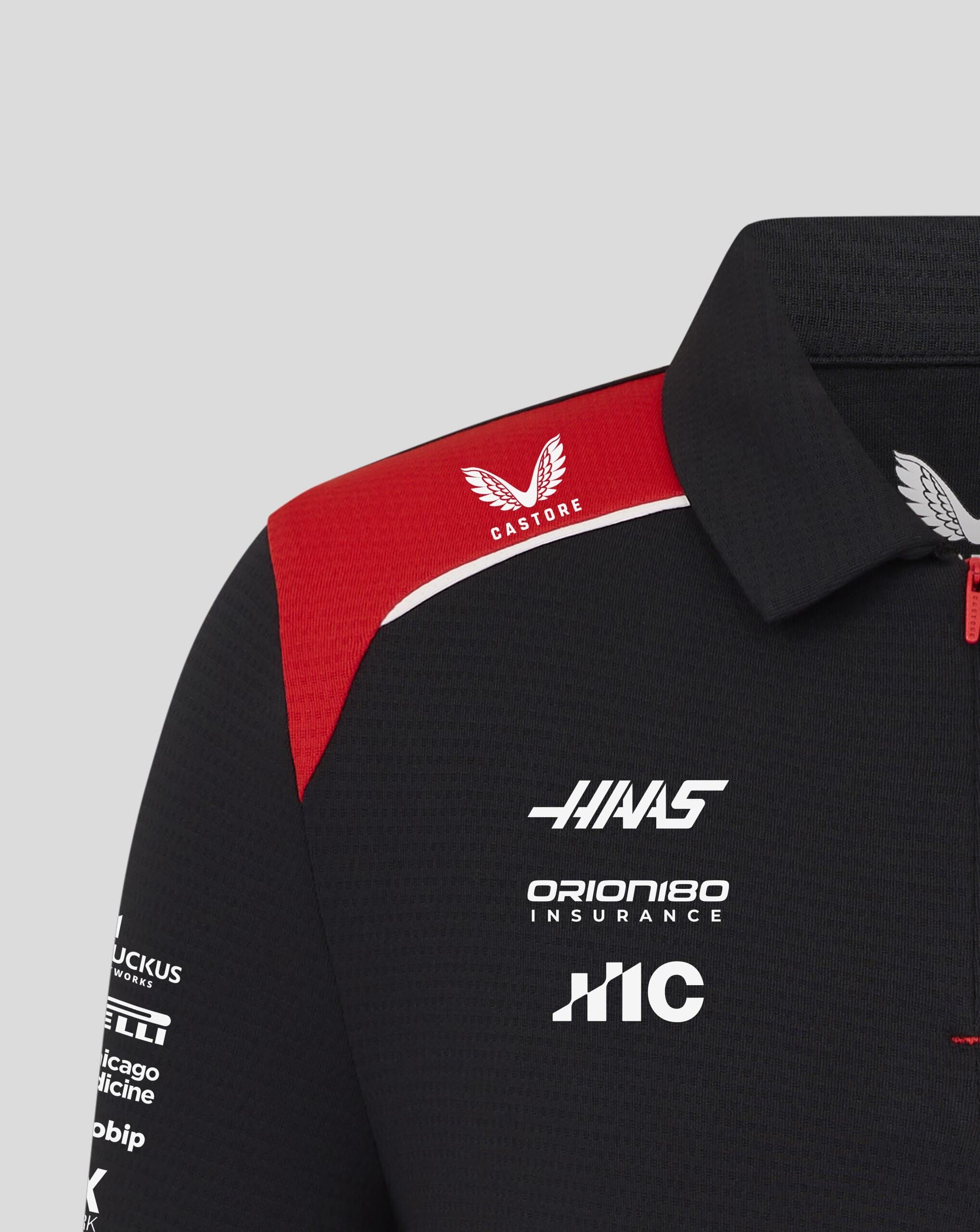 Haas Racing F1 2026 Kids Team Polo Shirt - Youth Black Polos Haas F1 Racing Team