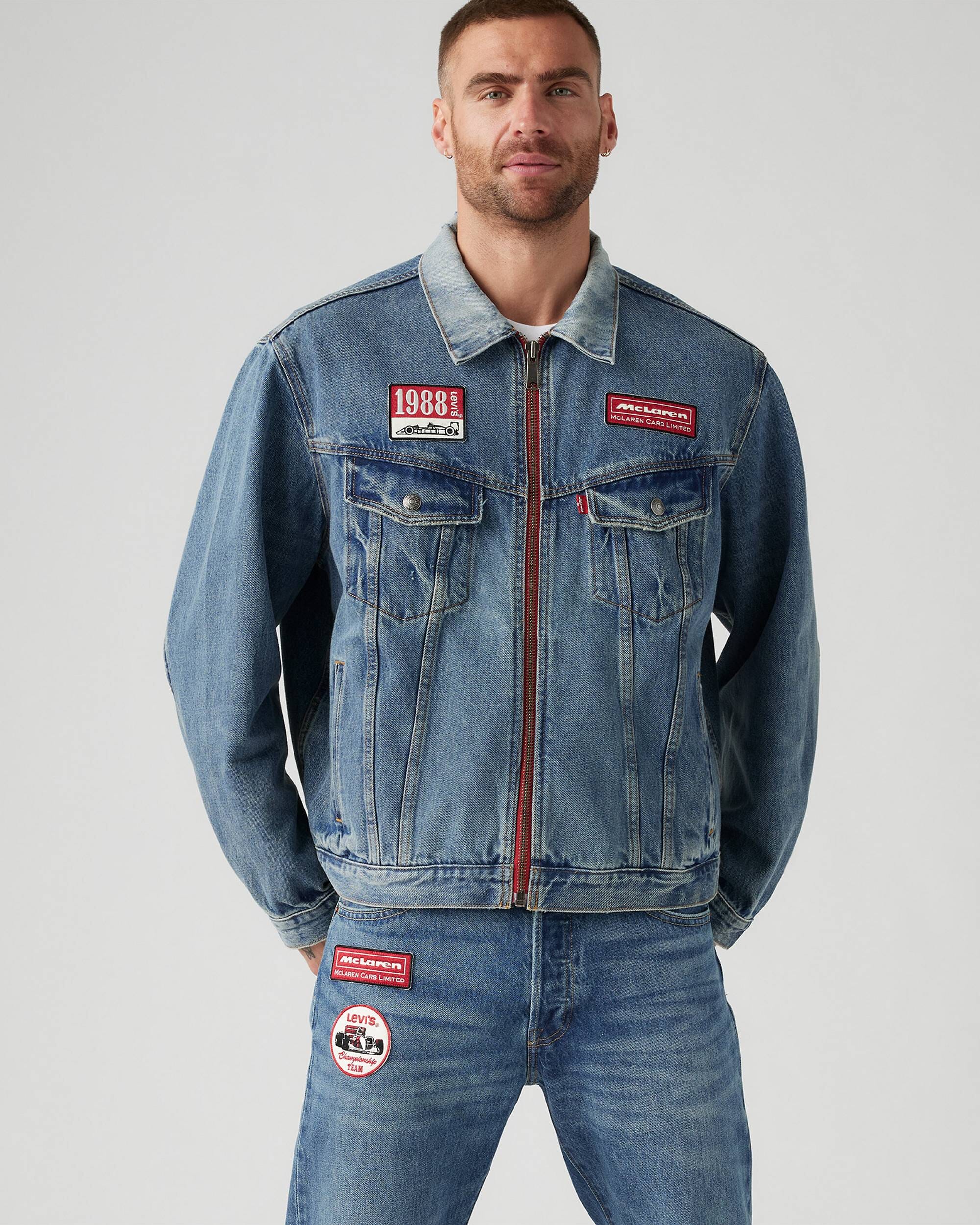 McLaren F1 x Levis Heritage Trucker Jacket - Medium Indigo Jackets McLaren