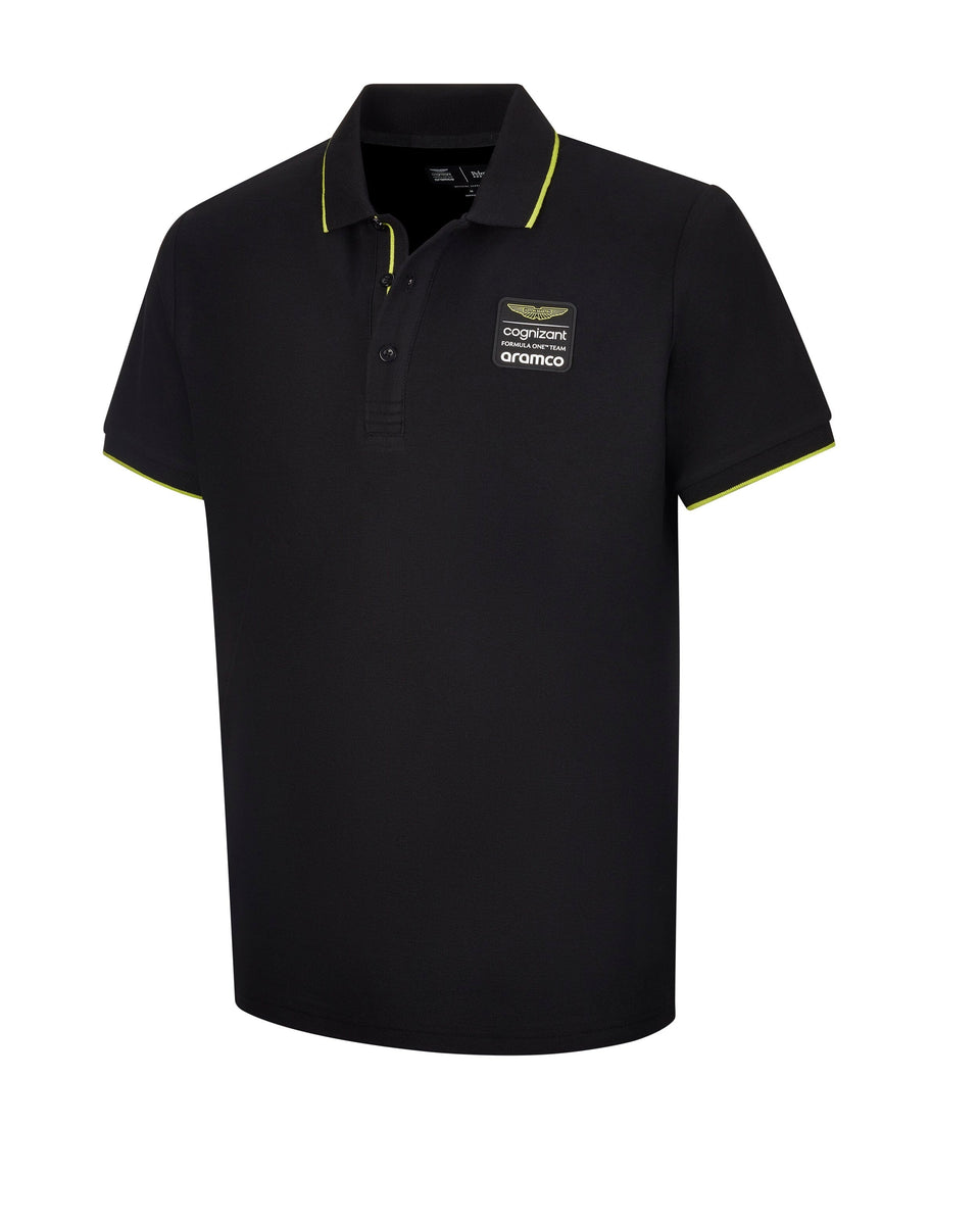 Aston Martin Cognizant F1 Men's Lifestyle Polo Shirt - Black Aston Martin Cognizant F1 Men's Lifestyle Polo Shirt - Black
