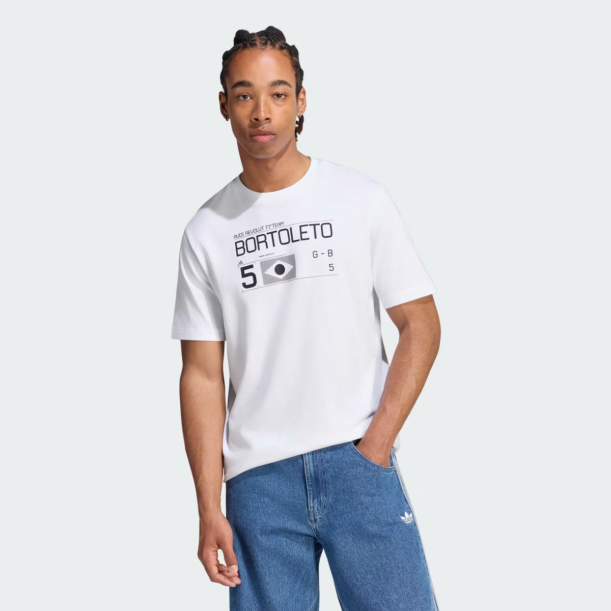Audi Formula One Men's Team Gabriel Bortoleto Graphic T-Shirt - White T-shirts Audi F1
