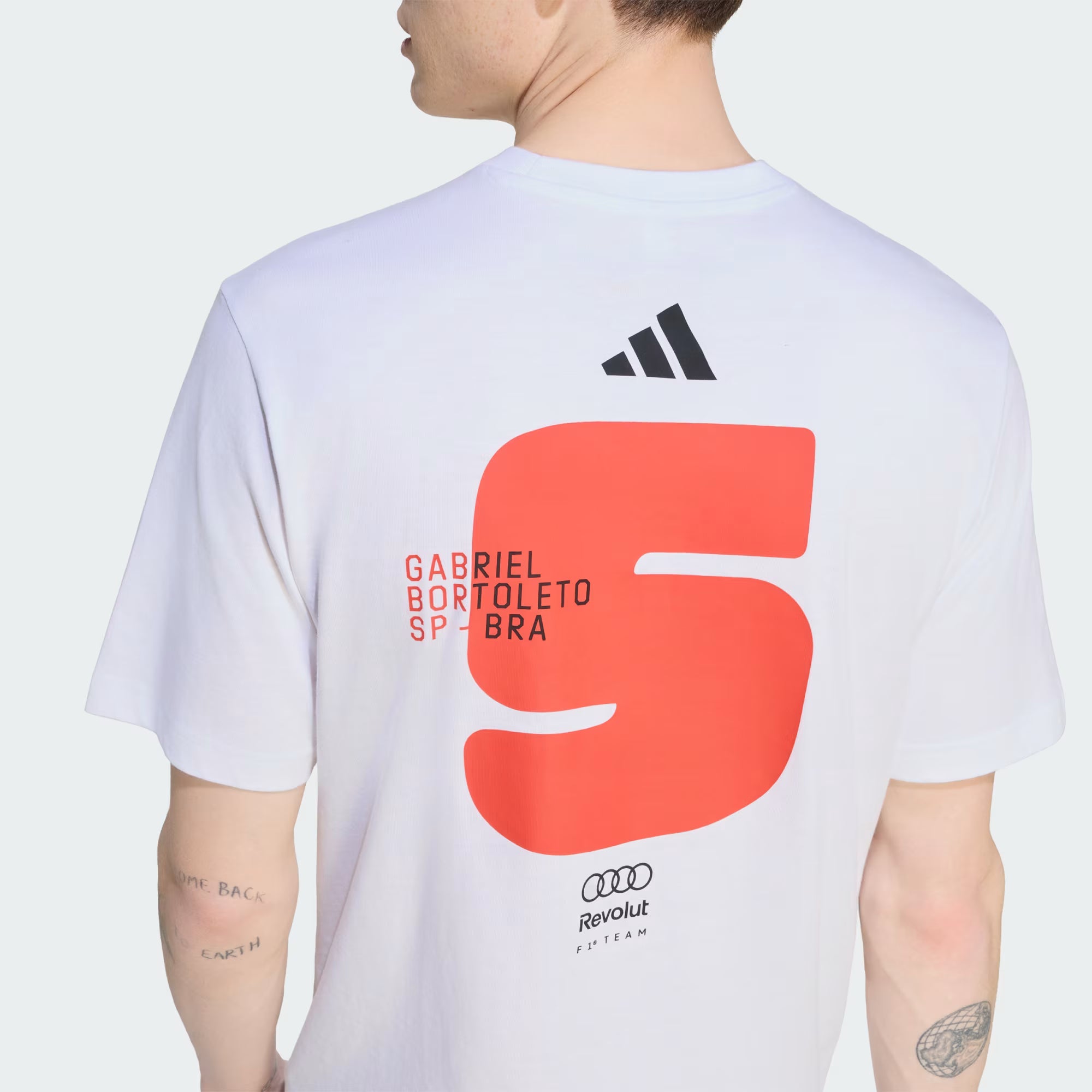 Audi Formula One Men's Team Gabriel Bortoleto T-Shirt - White T-shirts Audi F1