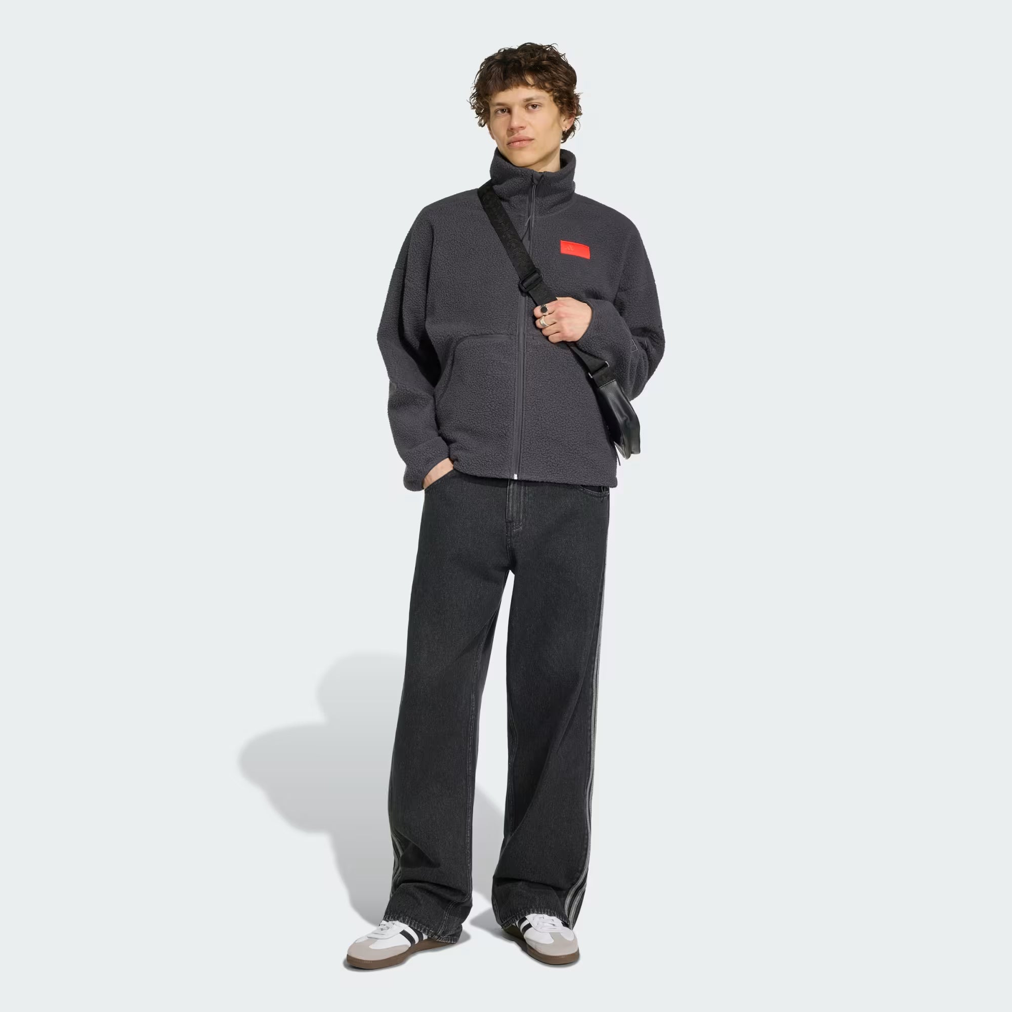 Audi Formula One Men's Team Elevated Polar Fleece Jacket - Utility Black Jackets Audi F1