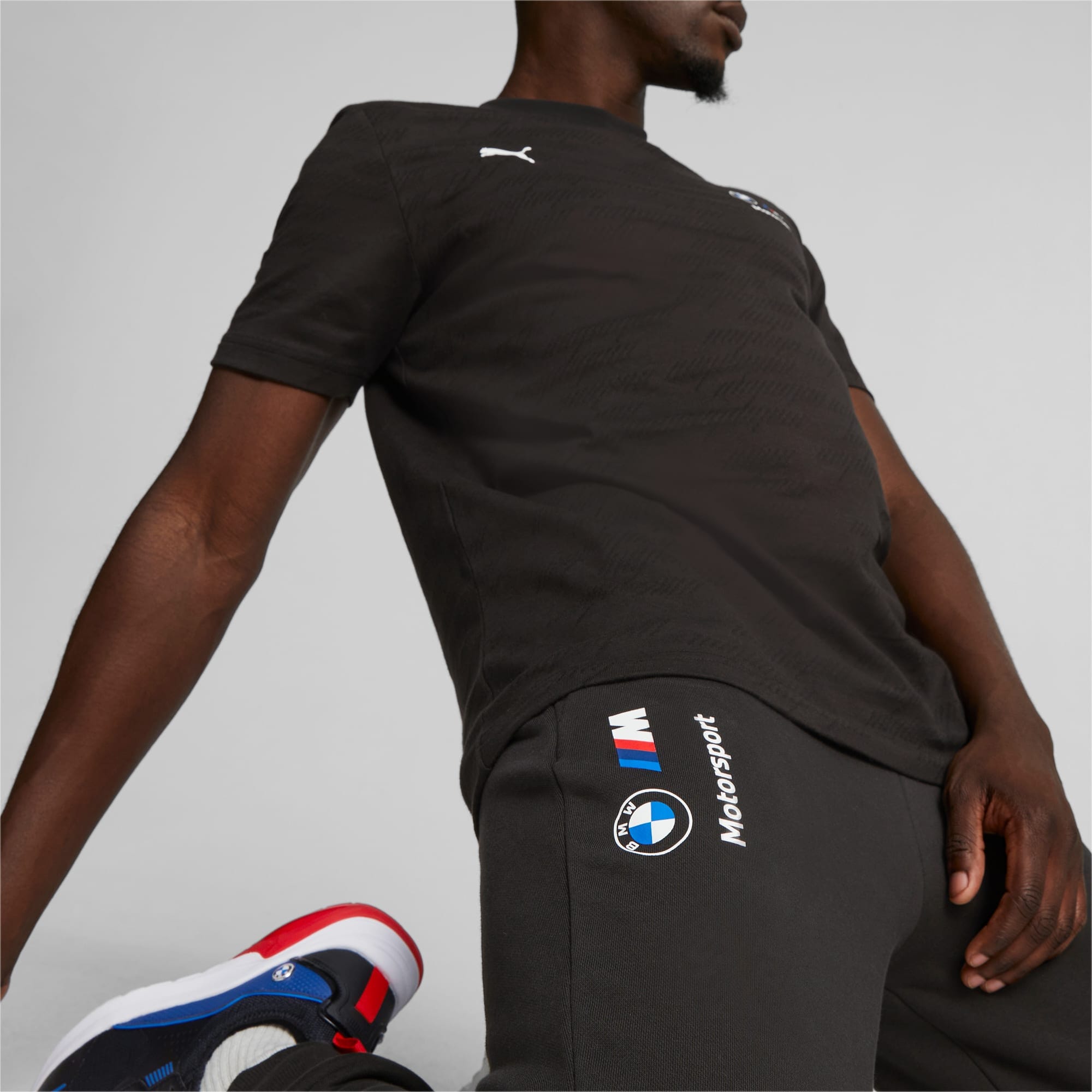 BMW M Motorsport Puma Men's Essentials Fleece Joggers - Black Pants BMW Motorsports