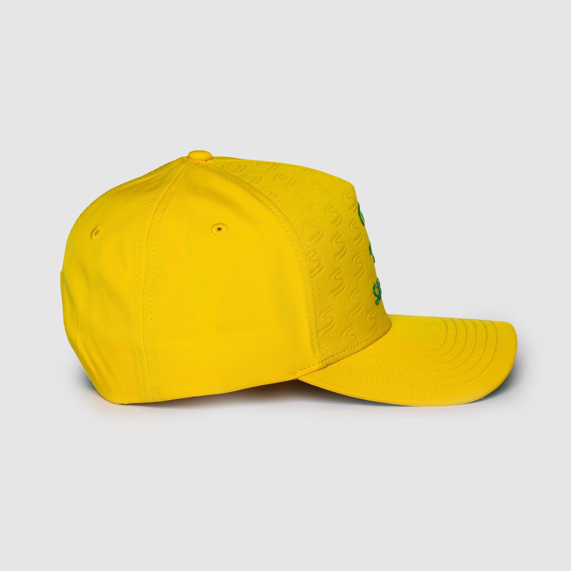 Ayrton Senna F1 Debossed Curved Peak Hat - Black/Yellow Hats Ayrton Senna