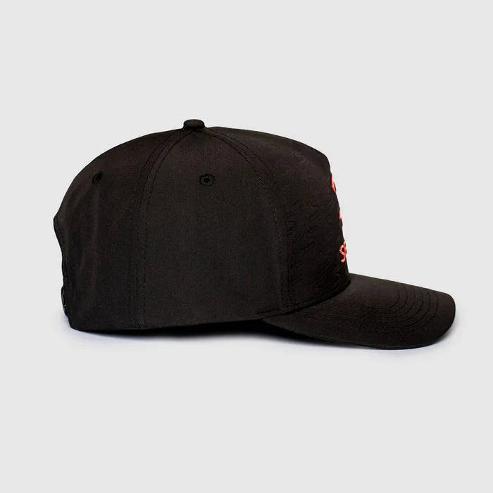 Ayrton Senna F1 Debossed Curved Peak Hat - Black/Yellow Hats Ayrton Senna