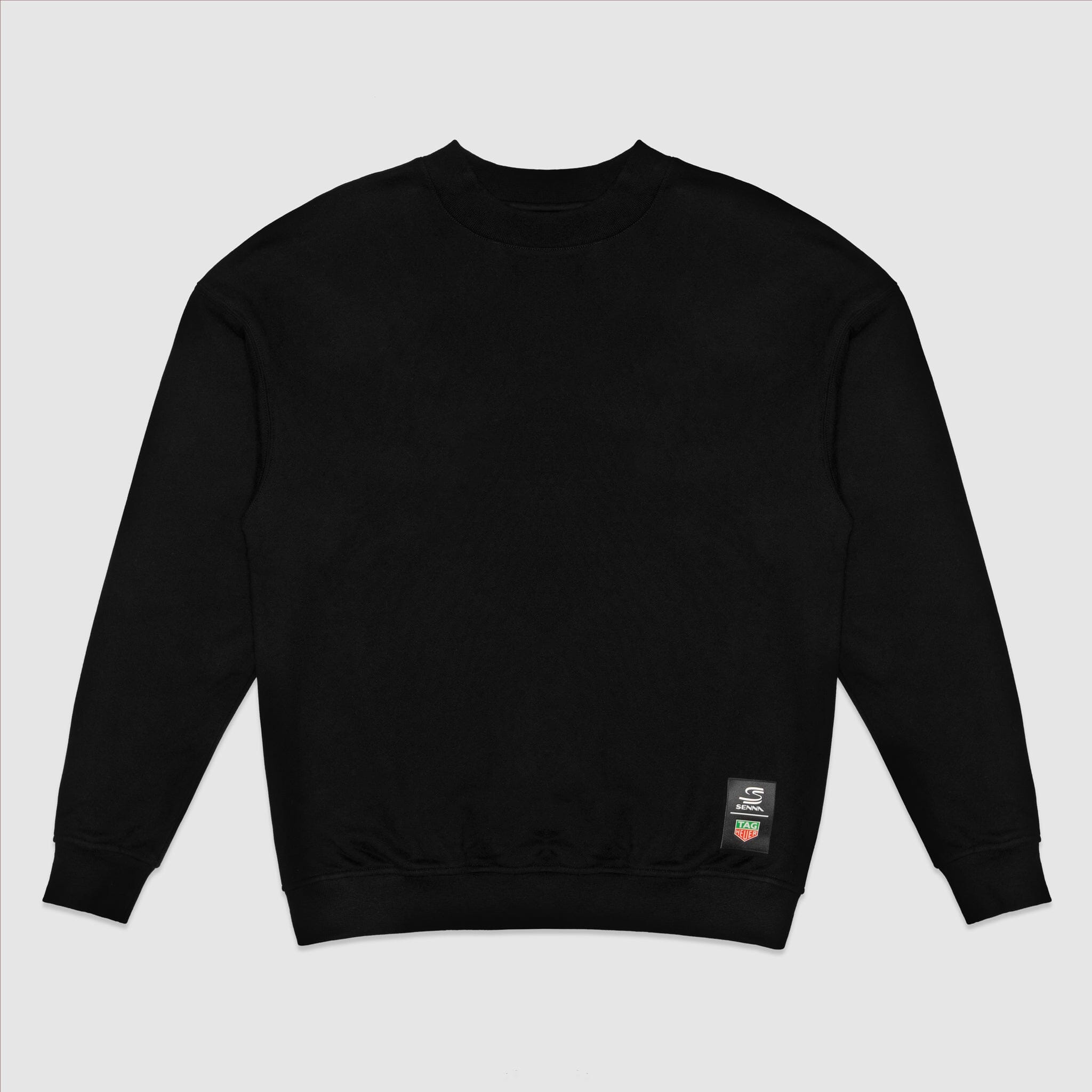 Ayrton Senna F1 x Tag Heuer Oversized Crew Sweatshirt - Black/White Sweatshirt Ayrton Senna