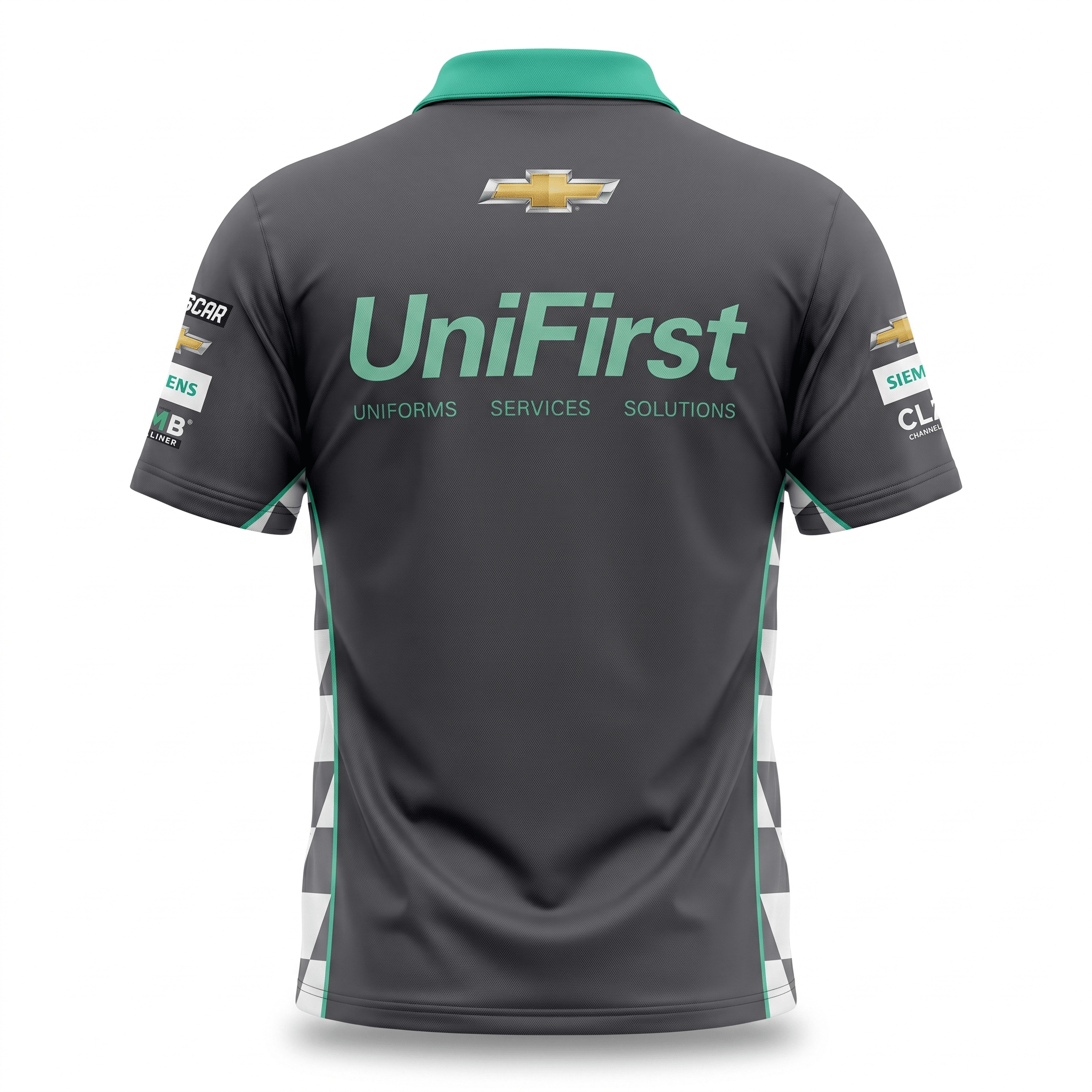 Nascar Hendrick Motorsport Unifirst Team Kit Polo Shirt - Cool Grey Polos Hendrick Motorsport