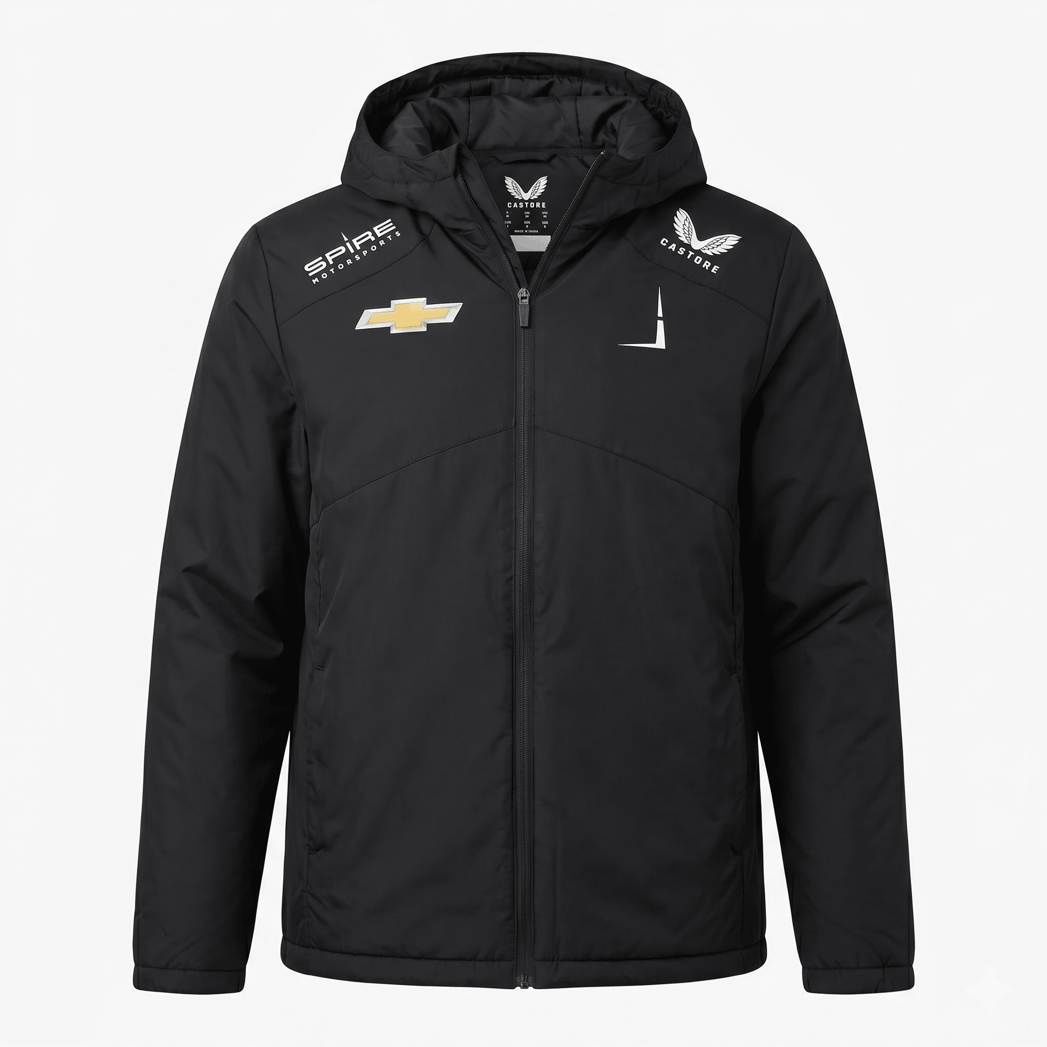Nascar Spire Motorsport Men's Team Winter Jacket - Caviar Black Jackets Spire Motorsports