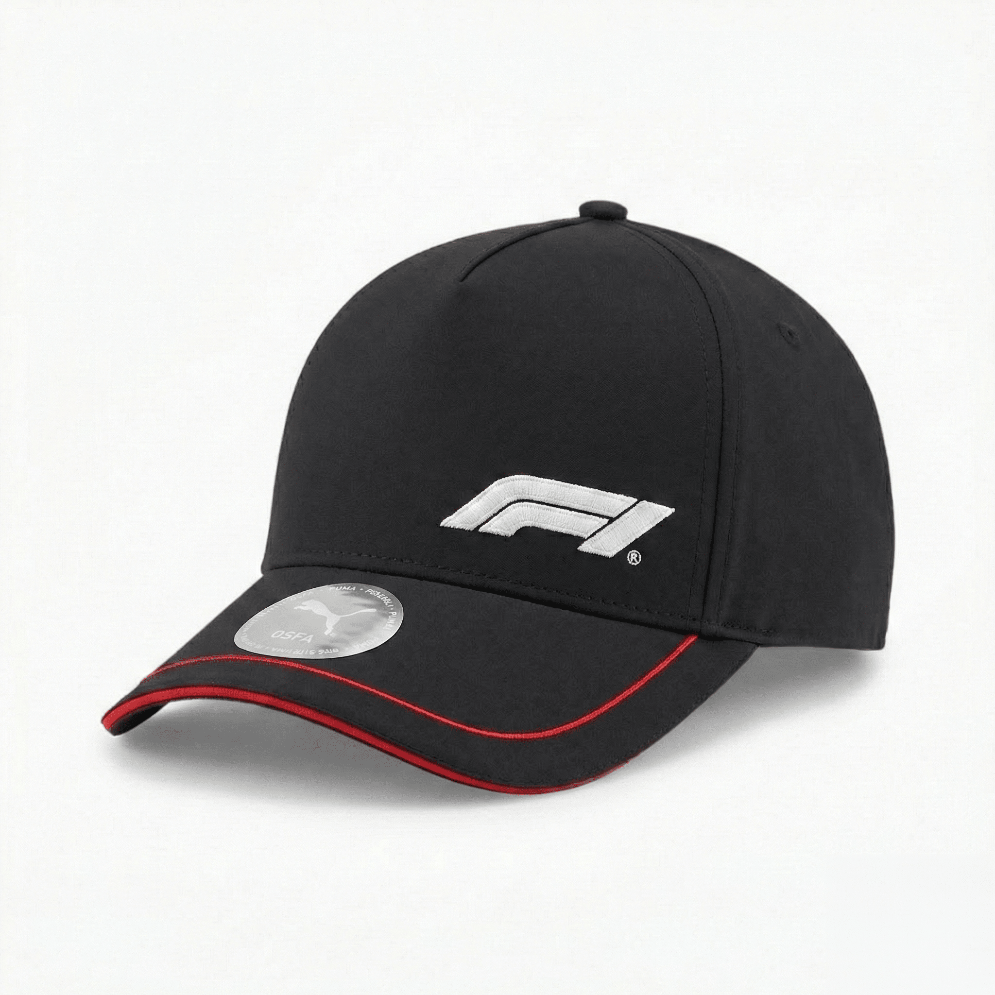 Formula 1 Tech Collection F1 Kids Large Logo Baseball Hat- Black/Red Hats Formula 1 Black