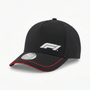 Formula 1 Tech Collection F1 Kids Large Logo Baseball Hat- Black/Red Hats Formula 1 Black