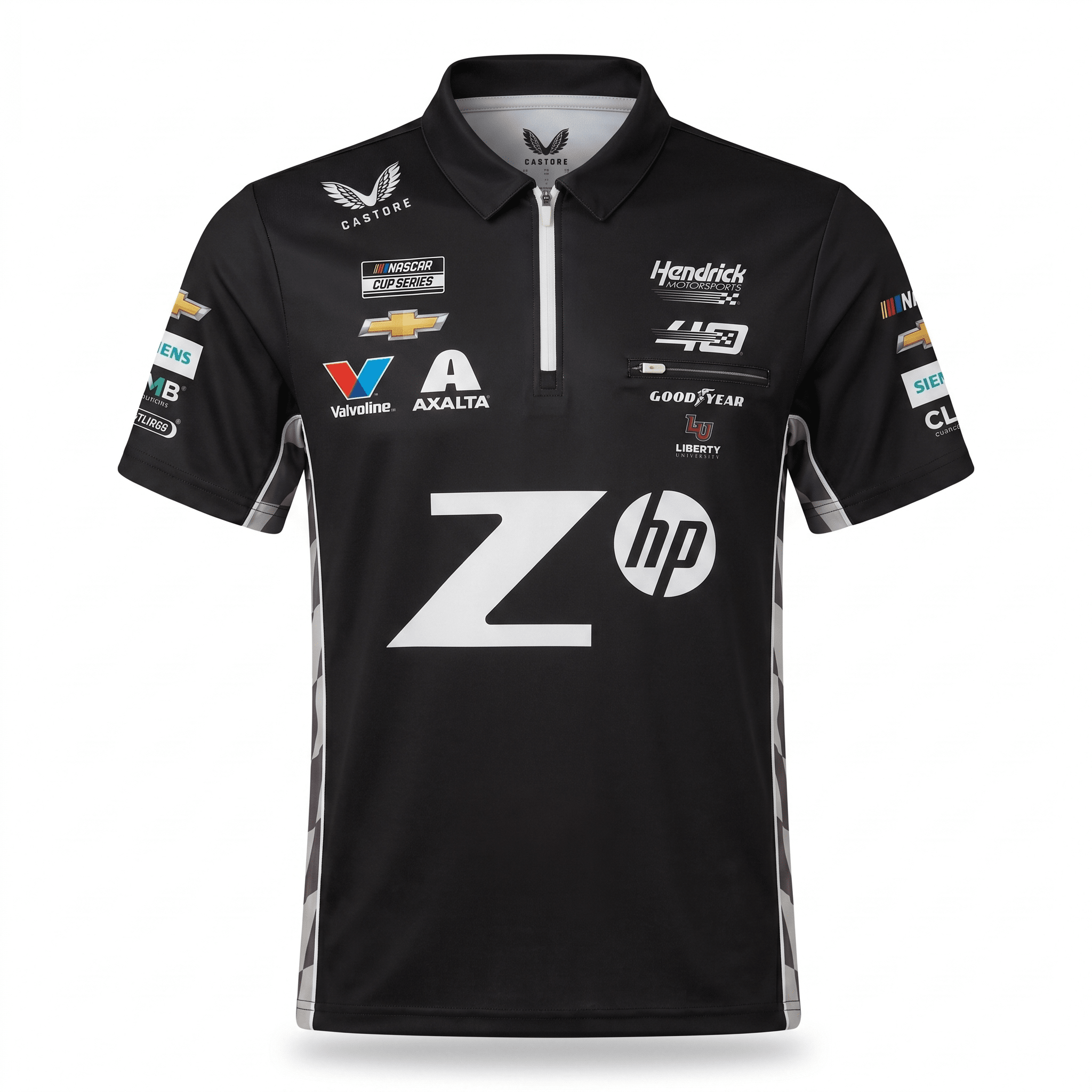 Nascar Hendrick Motorsport HP Team Kit Polo Shirt - Caviar Black Polos Hendrick Motorsport