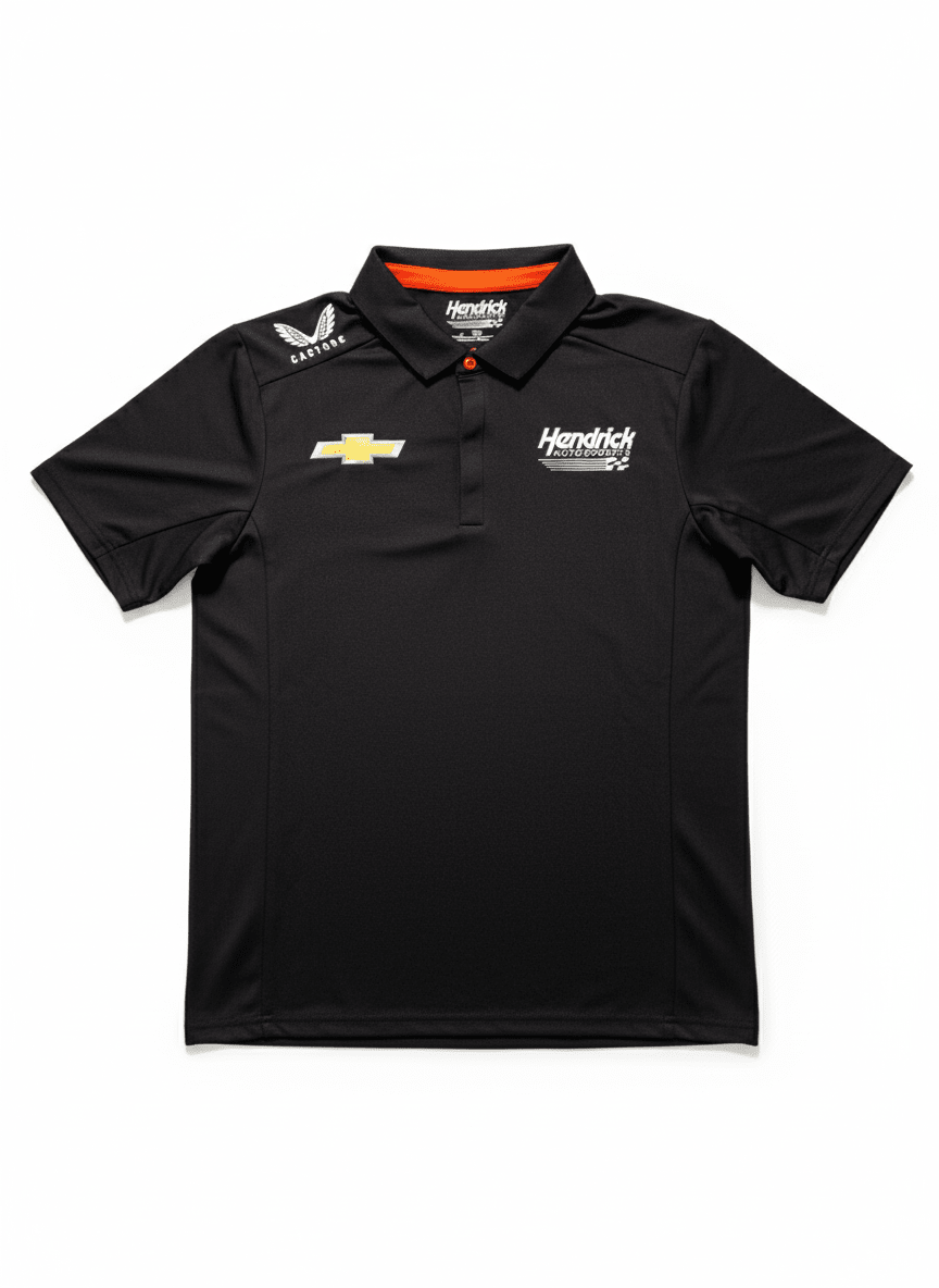 NASCAR Hendrick Motorsport Men's Team Polo Shirt - Black Polos Hendrick Motorsport