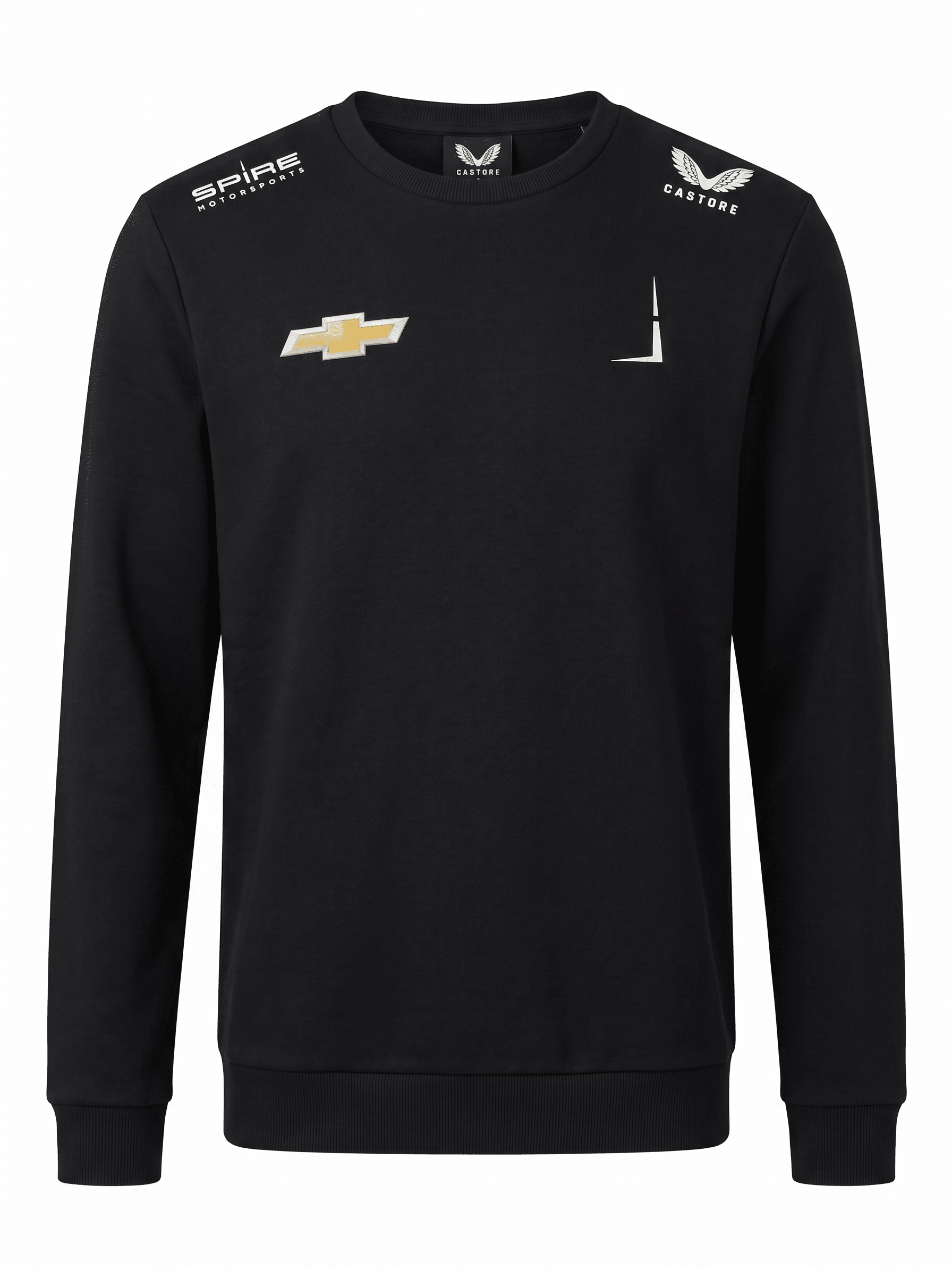 Nascar Spire Motorsport Men's Team Crew Neck Sweatshirt - Caviar Black Sweatshirt Spire Motorsports