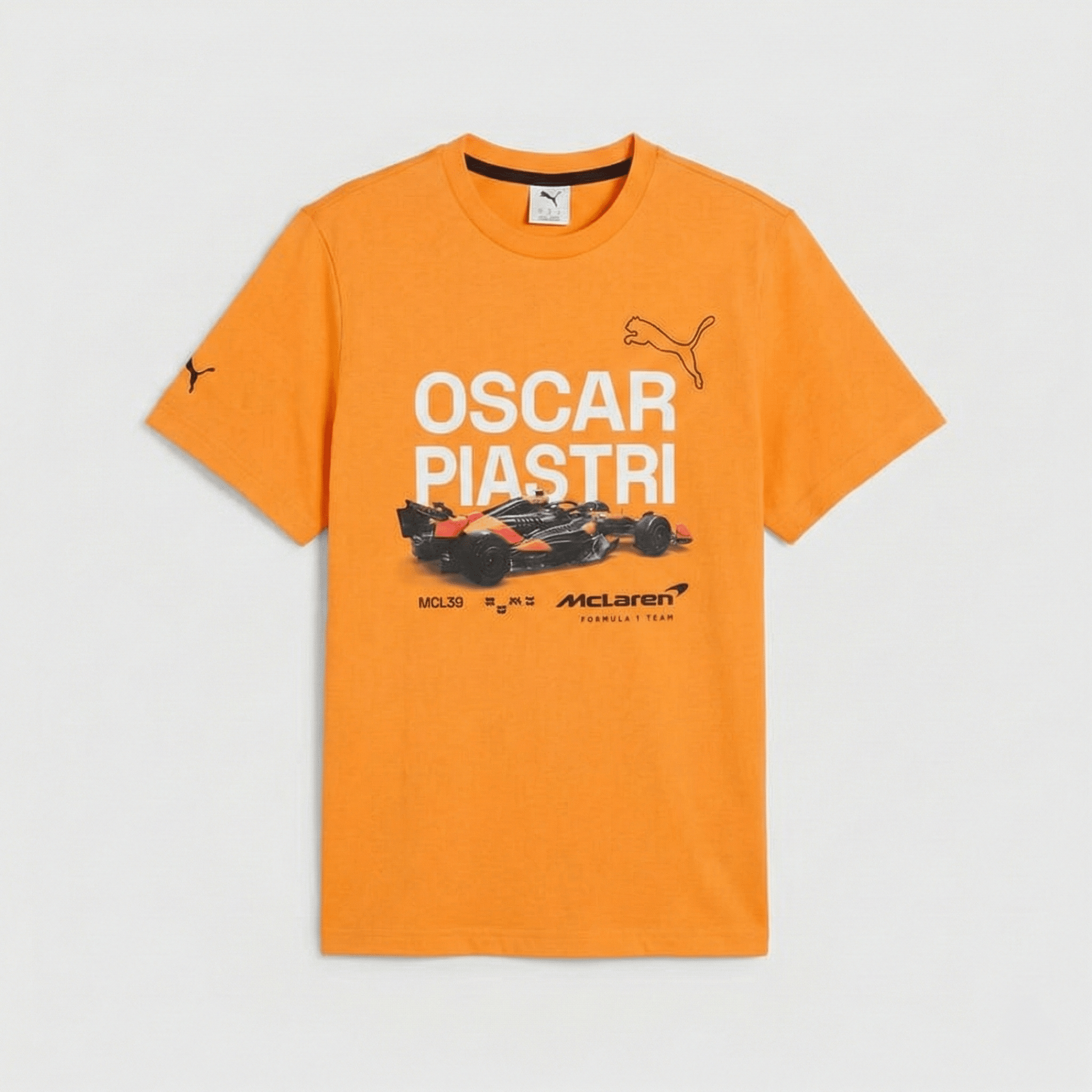 McLaren F1 Oscar Piastri Driver T-Shirt - Puma Black/Papaya T-shirts McLaren XS Orange
