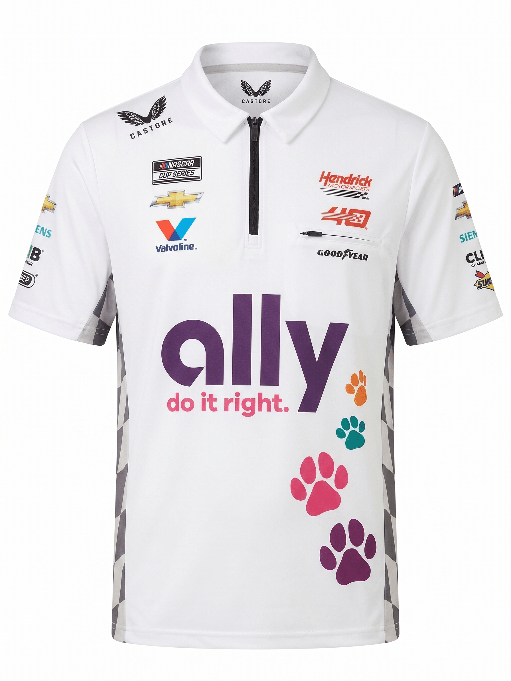 Nascar Hendrick Motorsport Save Them All Ally Polo Shirt - Brilliant White Polos Hendrick Motorsport