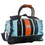 GrandPrix Originals Gulf Leather Track Sport Dual-Compartment Bag - Blue Bags GrandPrix Originals USA