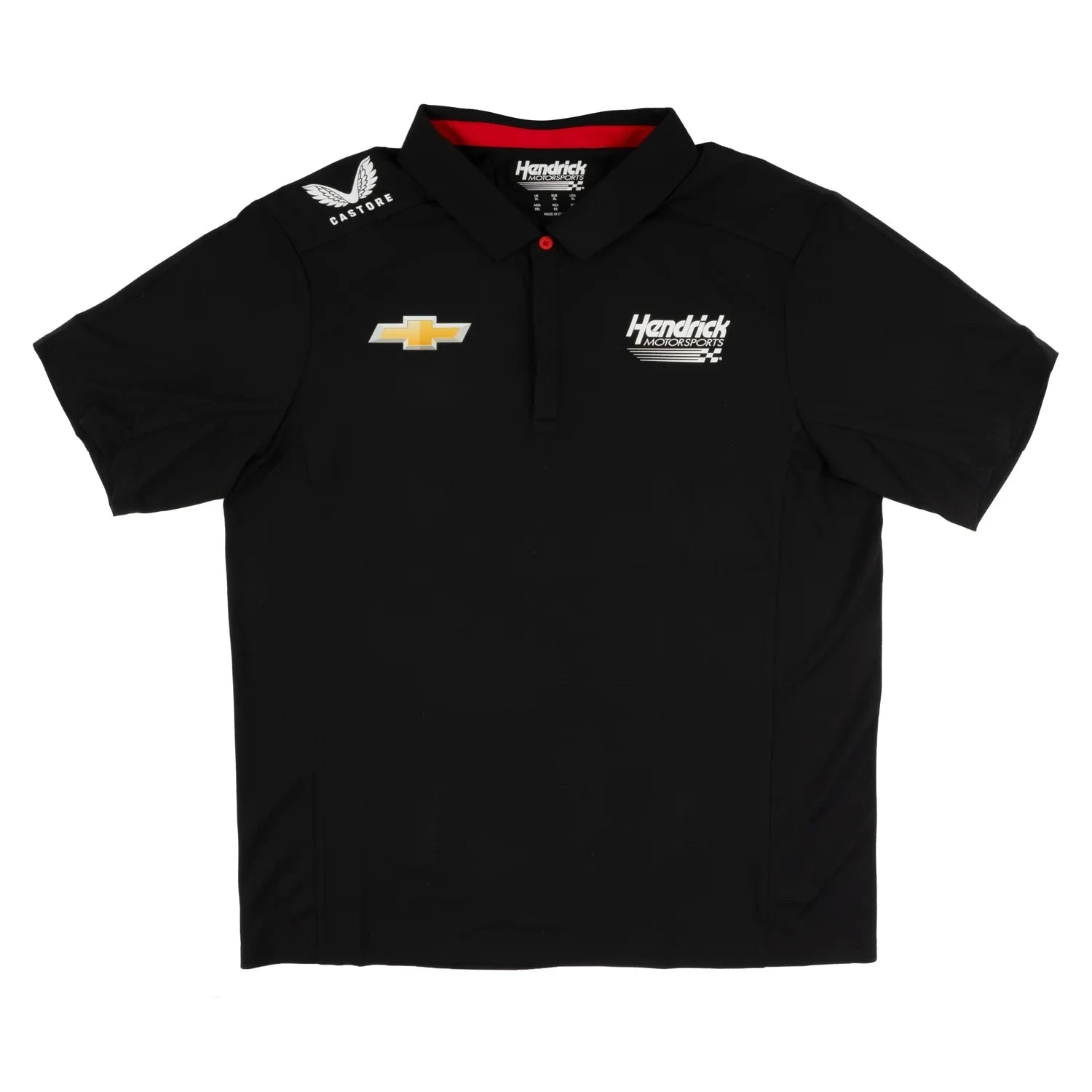 Nascar Hendrick Motorsport Men's Team Polo Shirt - Caviar Black Polos Hendrick Motorsport