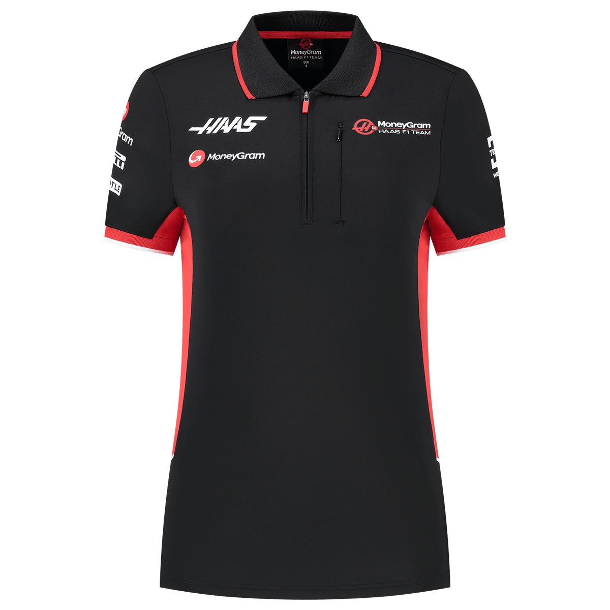 Haas F1 チーム ポロシャツ MoneyGram HaasF1-Women_sPoloFitted-