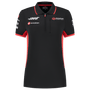 Haas Racing F1 2024 Women's Team Fitted Polo Shirt - Black Polos Haas F1 Racing Team