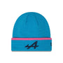 Alpine Racing F1 New Era Essentials Cuff Beanie - Blue/Black Hats Alpine Blue