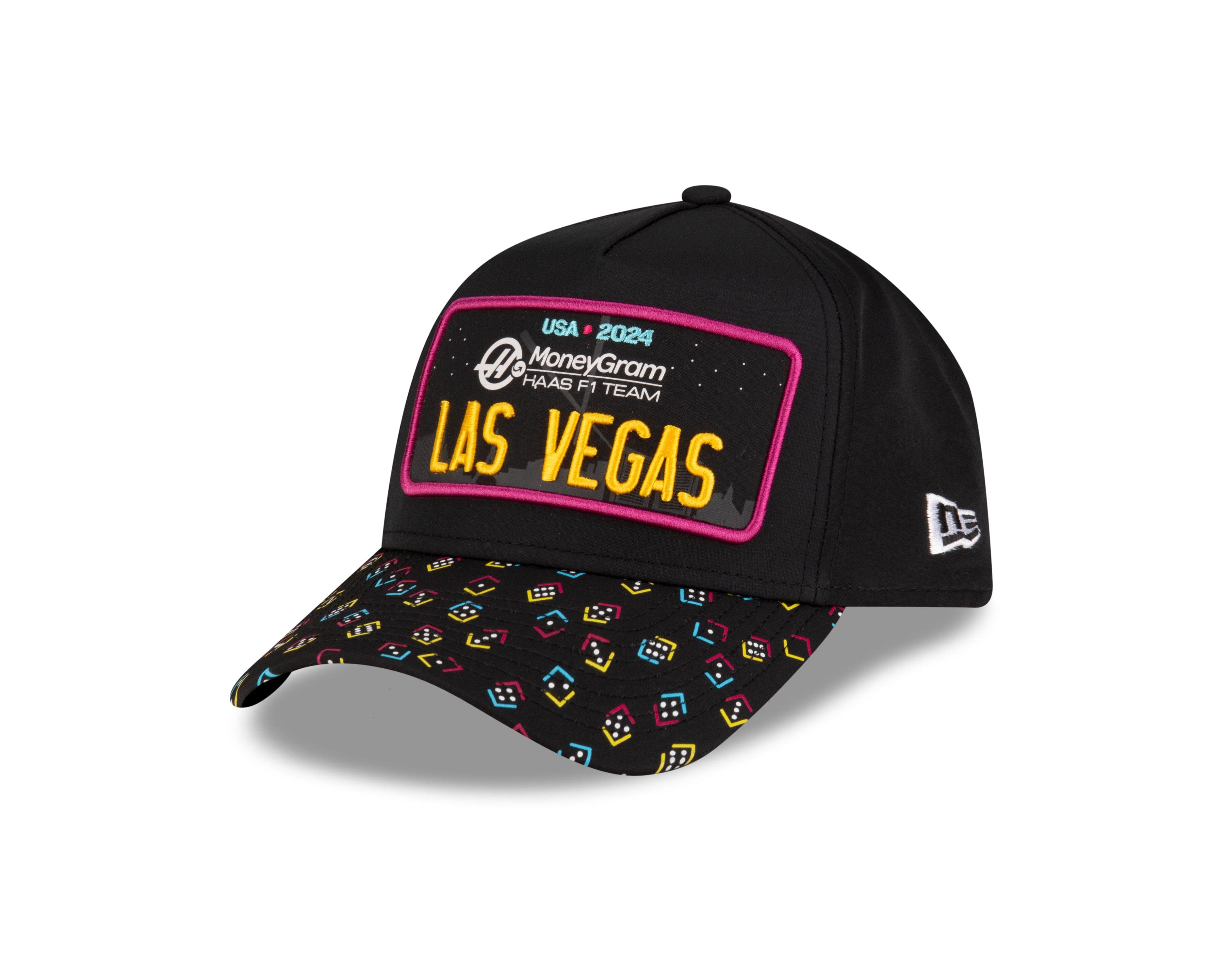 Haas Racing F1 Special Edition Las Vegas GP New Era E-Frame Hat - Black Hats Haas F1 Racing Team