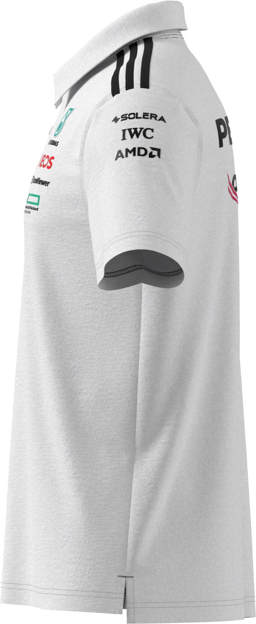 Mercedes - AMG Petronas Formula One 2025 Men's Team Polo Shirt - White/Black Polos Mercedes AMG Petronas