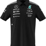 Mercedes - AMG Petronas Formula One 2025 Men's Team Polo Shirt - White/Black Polos Mercedes AMG Petronas XS Black