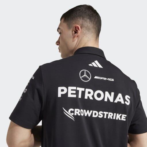 Mercedes - AMG Petronas Formula One 2025 Men's Team Polo Shirt - White/Black Polos Mercedes AMG Petronas