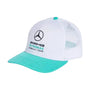 Mercedes - AMG Petronas Formula One Team DNA Flatbrim Hat - Black/White Hats Mercedes AMG Petronas White
