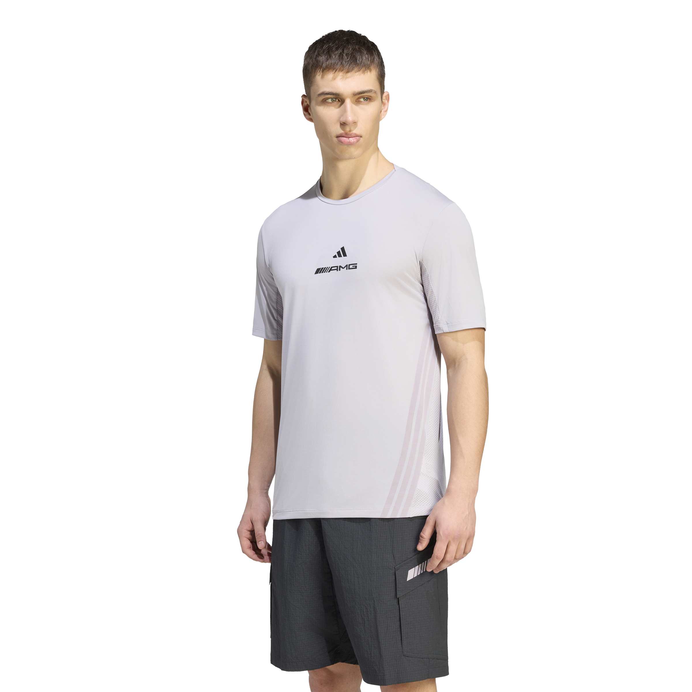 Mercedes - AMG Petronas F1 Men's Car "AMG" T-Shirt - Light Grey T-shirts Mercedes AMG Petronas