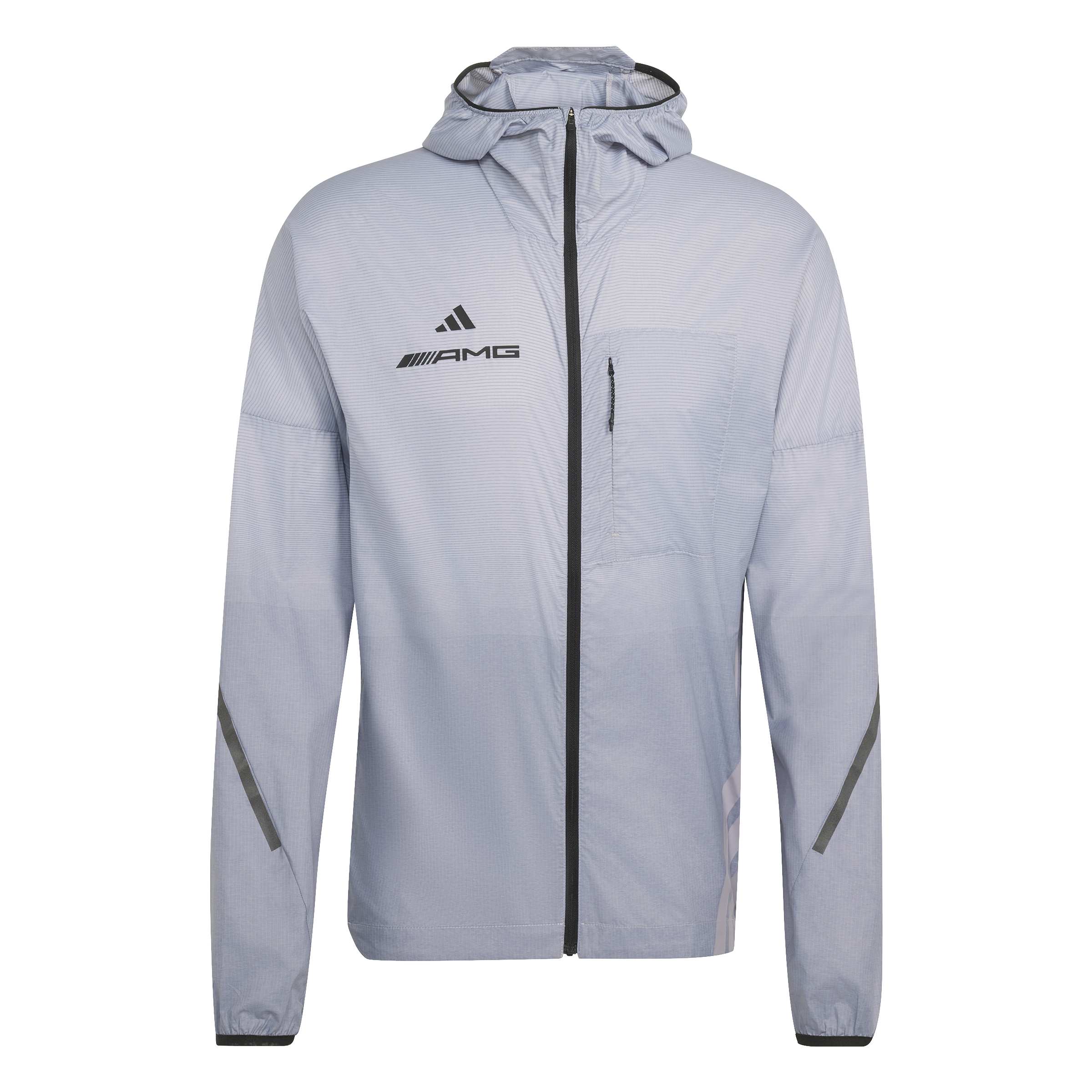 Mercedes - AMG Petronas F1 Men's "AMG" Windbreaker Jacket - Light Gray Jackets Mercedes AMG Petronas