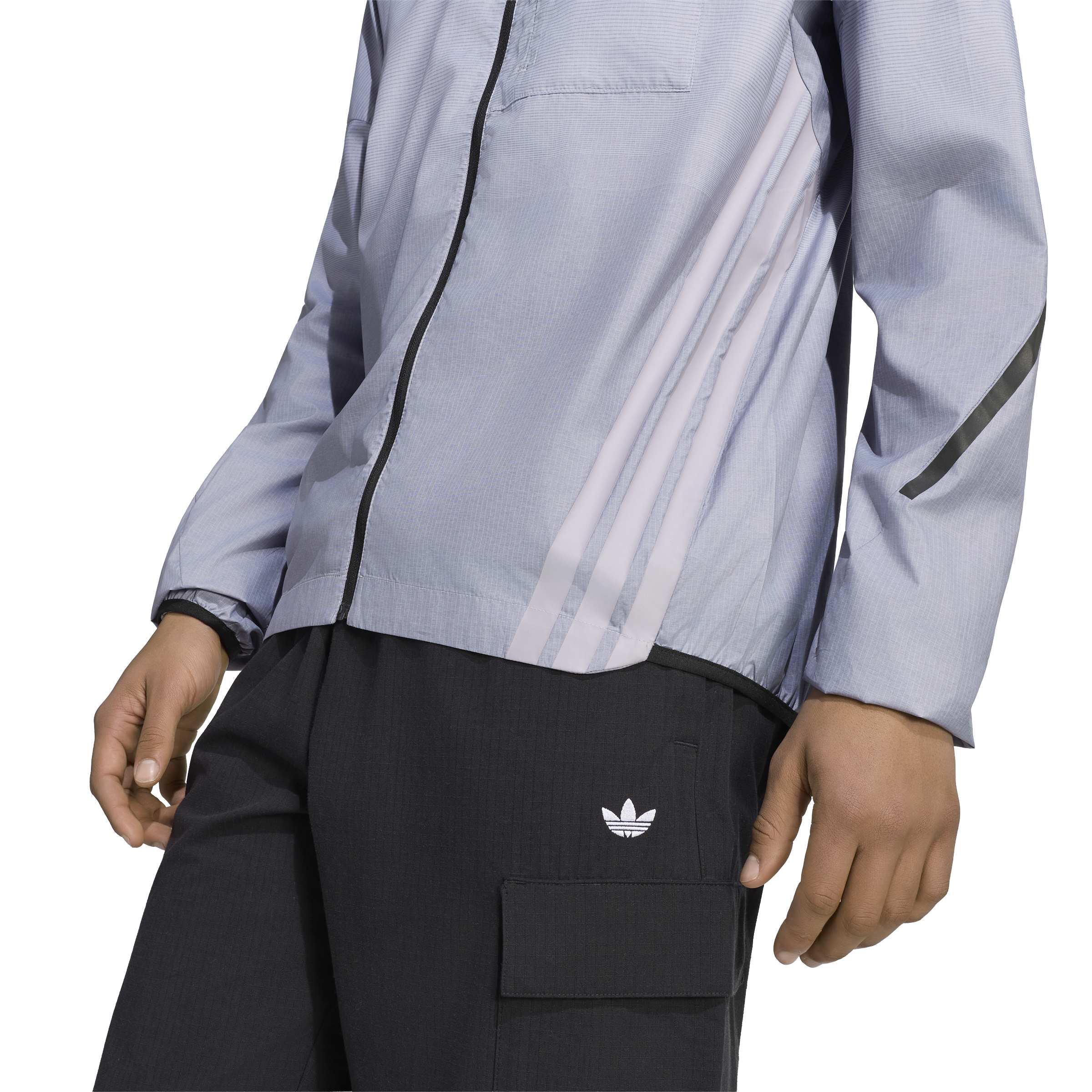 Mercedes - AMG Petronas F1 Men's "AMG" Windbreaker Jacket - Light Gray Jackets Mercedes AMG Petronas