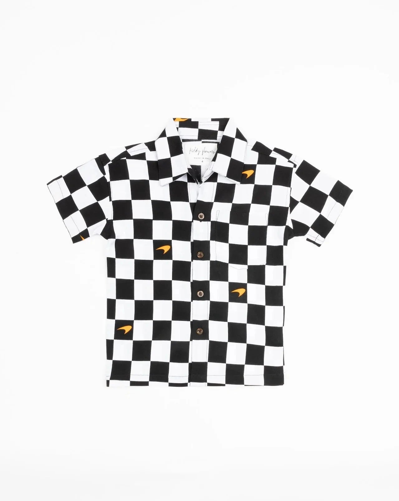 McLaren F1 x Kenny Flowers Infant Checkered Flag Boys Hawaiian Shirt - New Born T-shirts McLaren-Castore