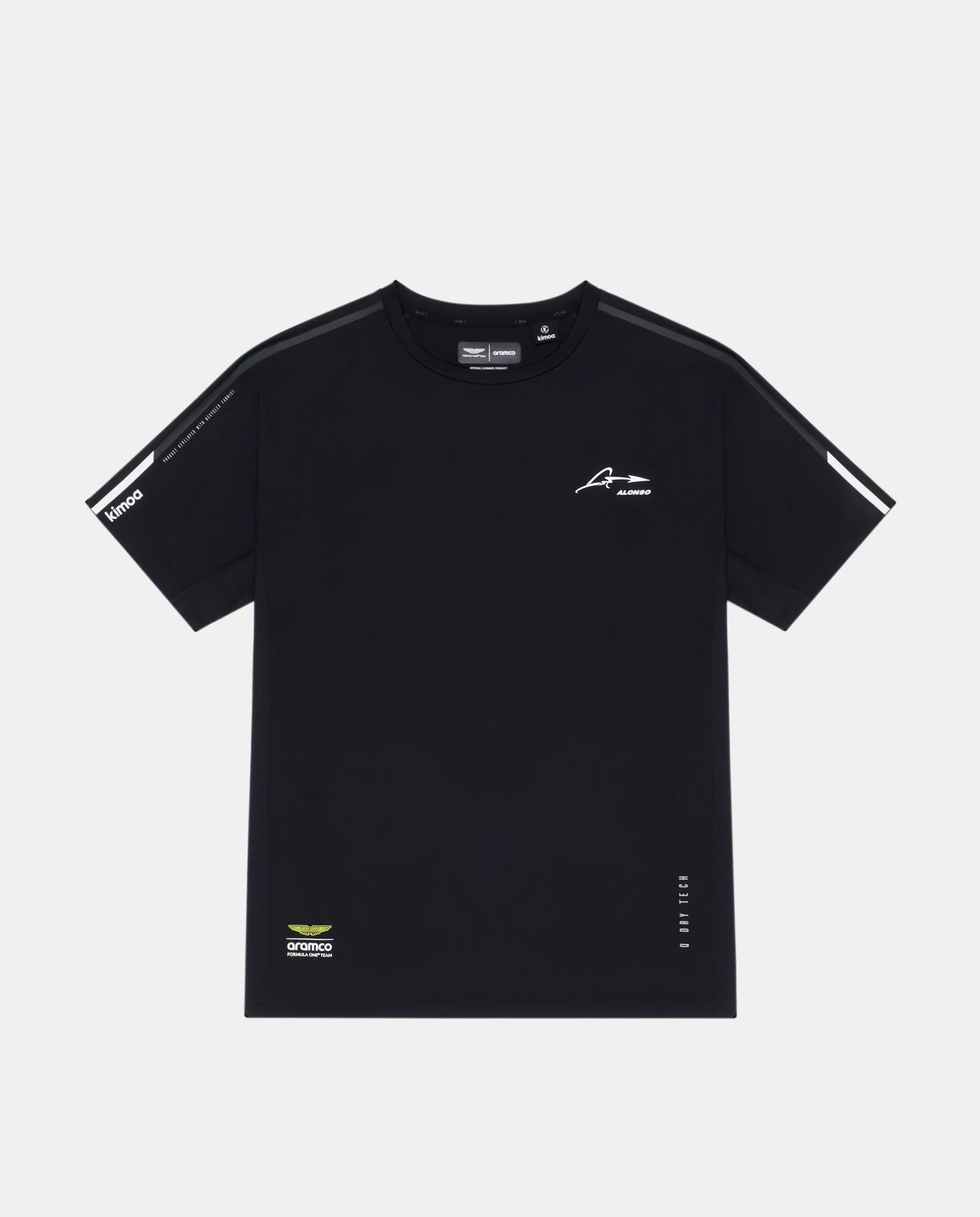 Aston Martin F1 Kimoa Fernando Alonso Active Wear T-Shirt - Black/Green T-shirts Aston Martin F1