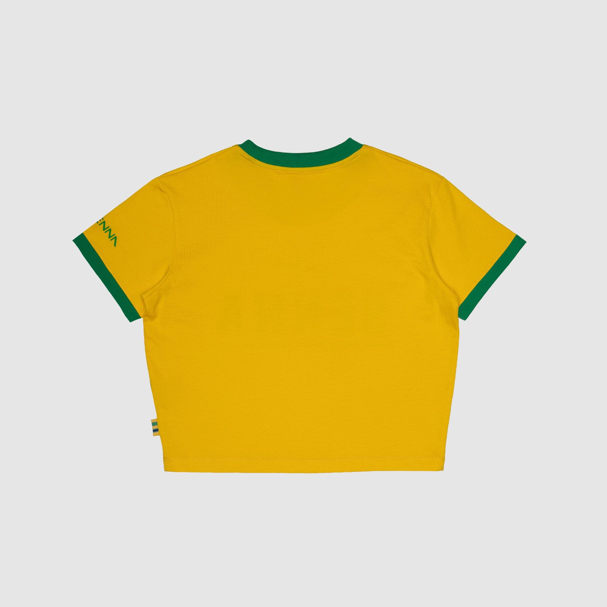 Ayrton Senna F1 Women's Legacy Crop T-Shirt - Blue/Yellow T-shirts Ayrton Senna